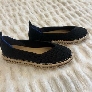 Rothys The Espadrille Black Size 5 Women’s Flat Shoes